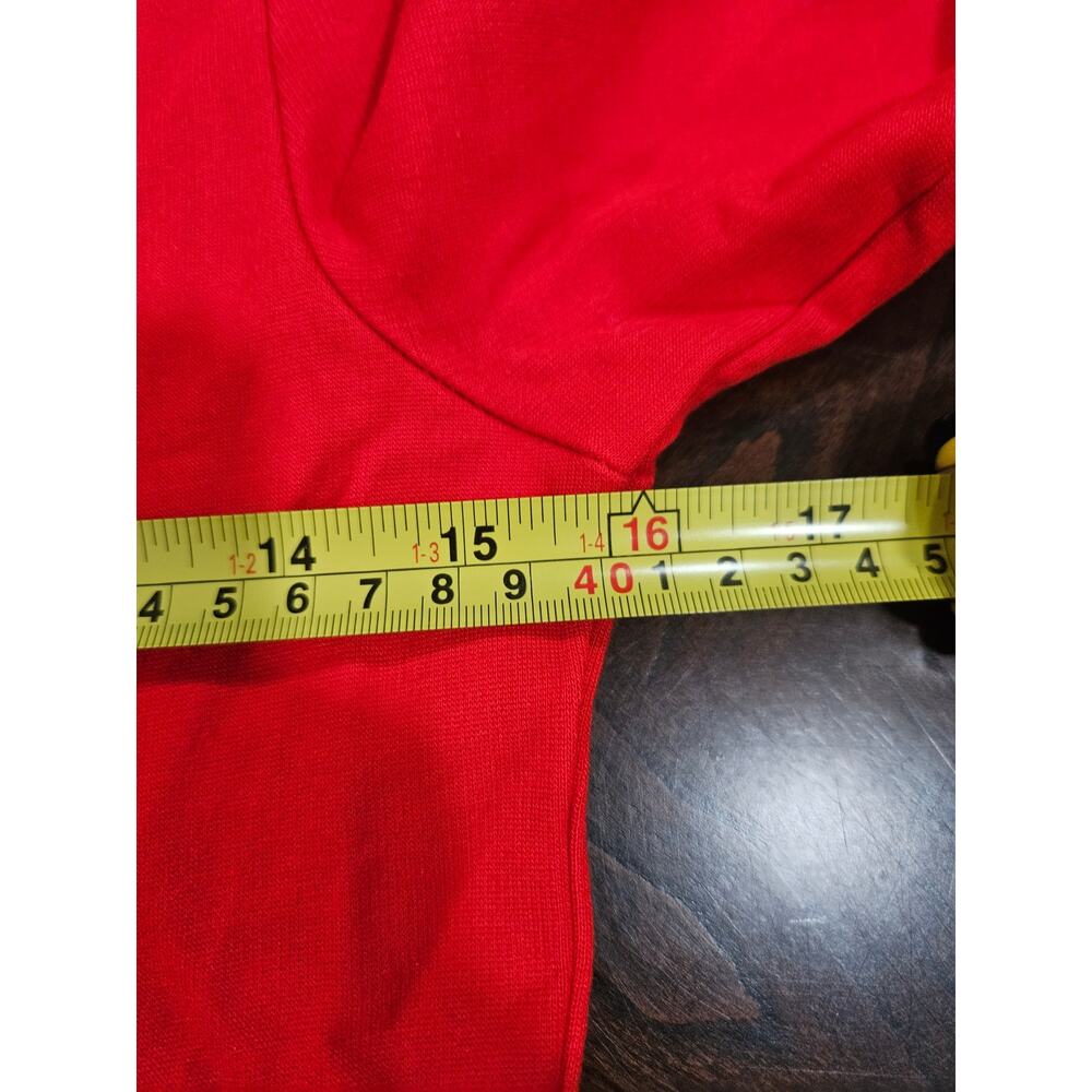 J. Crew Red Pleated Long Sleeve Red Dress Size 6 Women's Fit and Flare Ponte - Picture 5 of 6